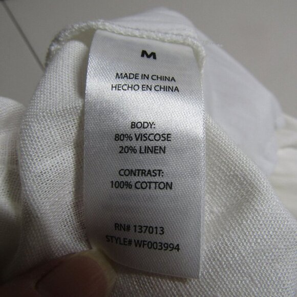 Wildfox Odessa NWT M LINEN BLEND Tailored Shorts Coastal White Cuffed Resort - Picture 7 of 11